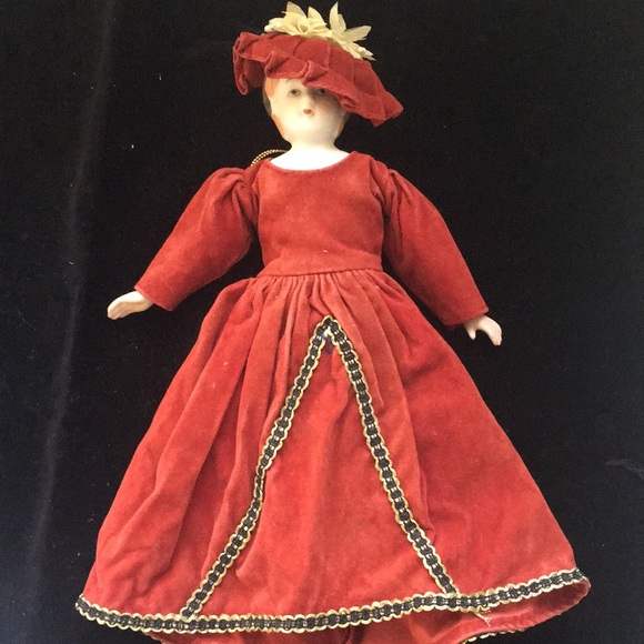 Vintage Bisque Doll Ornament - Picture 1 of 12